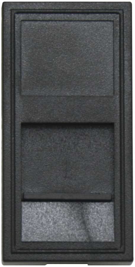 Розетка DEC RJ45 UTP кат.6a, 1мод., черн. матовая (22.5х45мм)