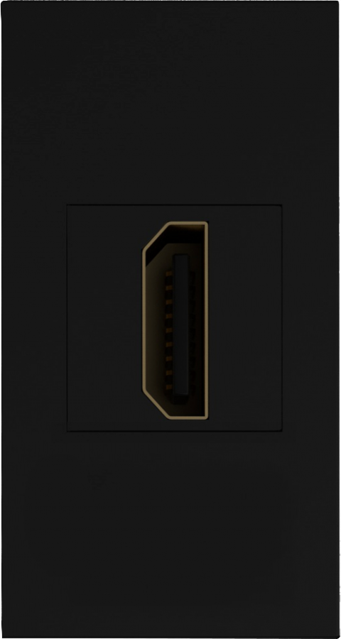 Розетка HDMI, 1мод., черн. (22.5х45мм)