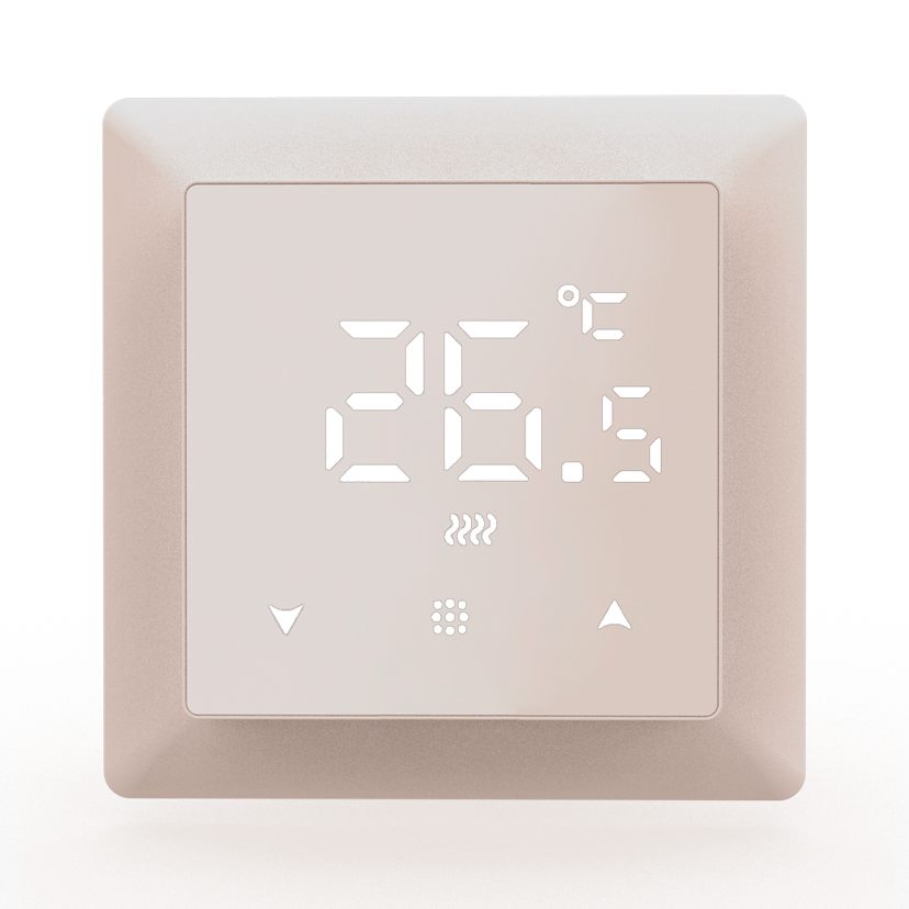 Термостат с датчиком пола с Wi-Fi, программируемый через приложение , 16 A, 55*55 мм, кашемир