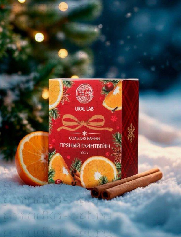 Соль для ванны, 100 г, с ароматом пряного глинтвейна,
