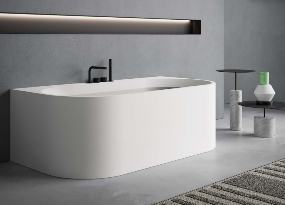 Ванна Antonio Lupi OASI OASI66 170х95 см из материала Cristalplant отдельностоящая, пристенная, в нишу или в угол ФОТО