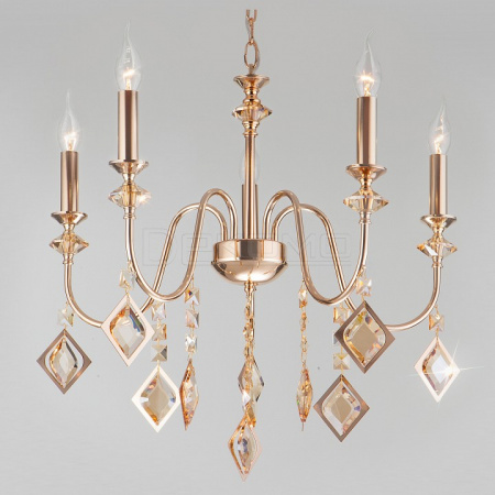 Подвесная люстра Telao 10120/5 золото/тонированный хрусталь Strotskis Smart (10110/5)