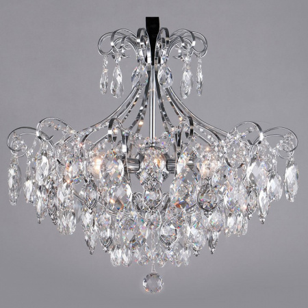 Подвесная люстра Crystal 10080/6 хром/прозрачный хрусталь Strotskis