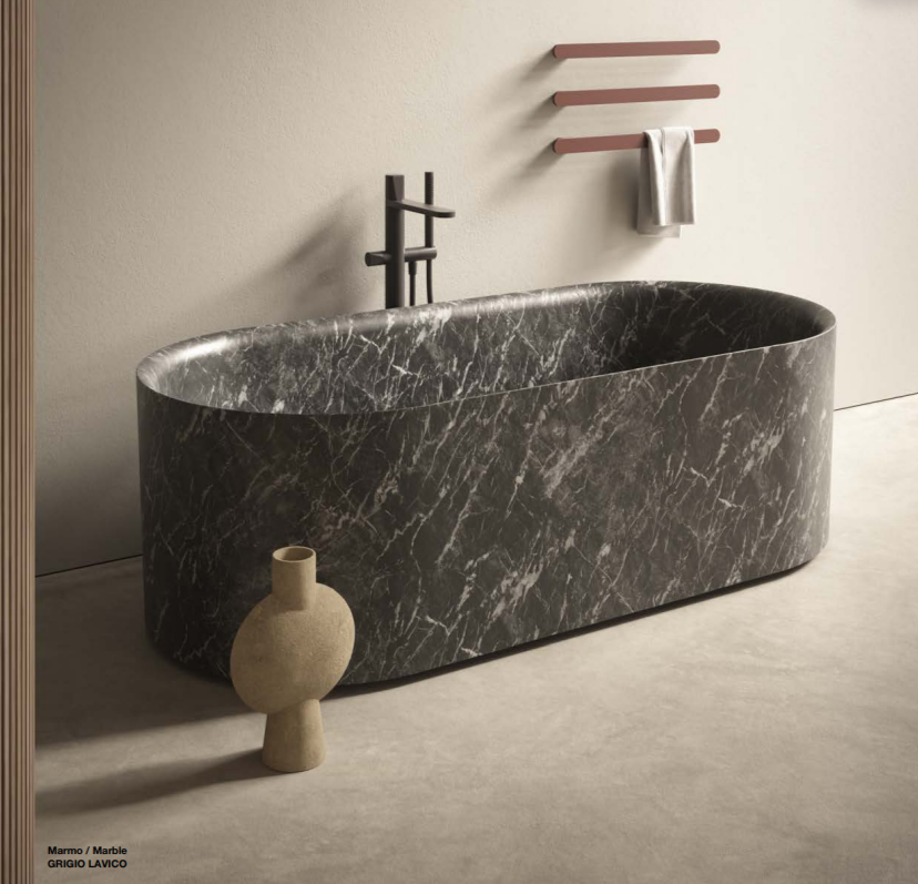 Отдельностоящая ванна Antonio Lupi NEBULA из камня 175х80 см ФОТО