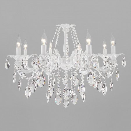 Подвесная люстра Veletta 10108/8 белый/прозрачный хрусталь Strotskis