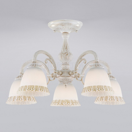 Люстра на штанге Campina 60107/5 белый с золотом