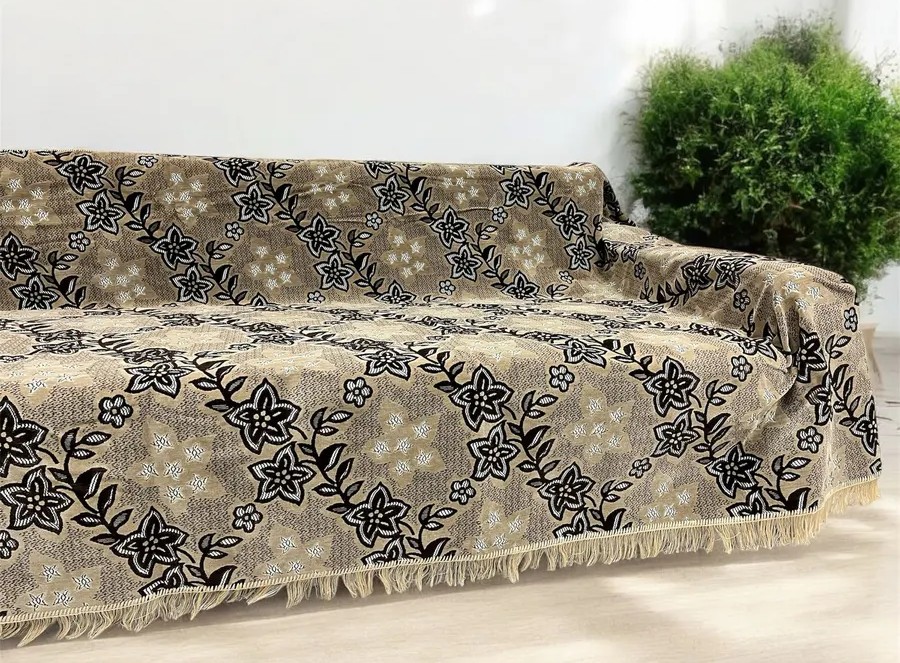 Комплект ковровых дивандеков (220х160;2 накидки(90х160),Бежевый