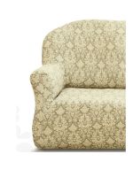 Чехол на 3-х местный диван  без оборки Жаккард  ,Ваниль