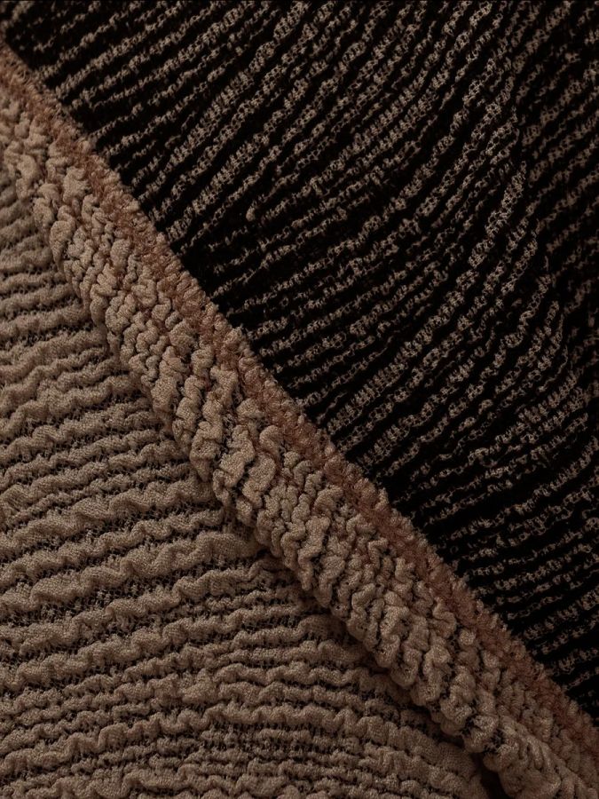 Чехол на 3-местный диван без подлокотников, жаккард, бежевый