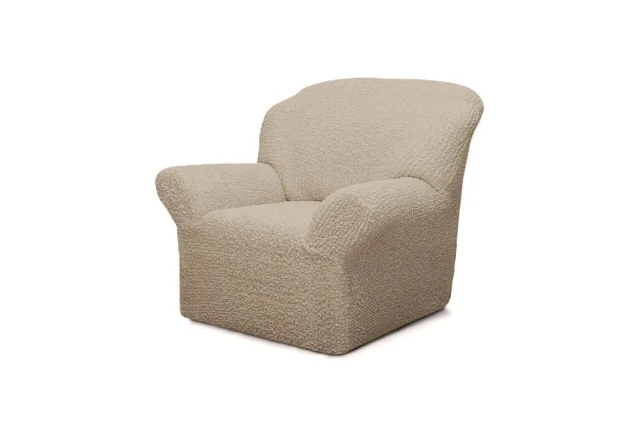 Чехол на кресло  без оборки 1 шт.  Шёлковый Жаккард ,бежевый