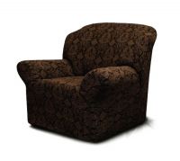 Чехол на кресло без оборки 1 шт. Жаккард ,шоколадный