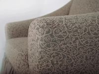 Чехол на кресло с оборкой 1 шт Жаккард. капучино