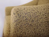 Чехол на кресло с оборкой 1 шт Жаккард.,песочный