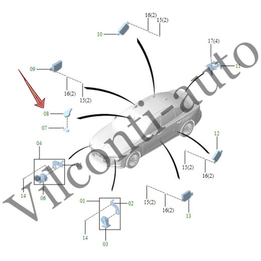 ДАТЧИК ДОЖДЯ HONGQI H5/H6/H9/HS5/HS7/E-HS9/HQ9/E-QM5 3741010CF41 100% ОРИГИНАЛ
