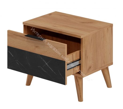 Тумба прикроватная Ольга 4 Дуб золотистый/Креатель