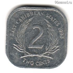 Восточно-Карибские государства 2 цента 1993