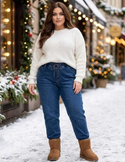 Джинсы теплые женские 51911