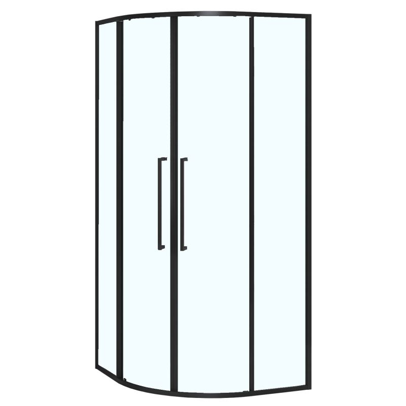 Душевое ограждение Azario SHANGHAI 90х90 четверть круга, черный матовый AZ-S43-90-MB-CL