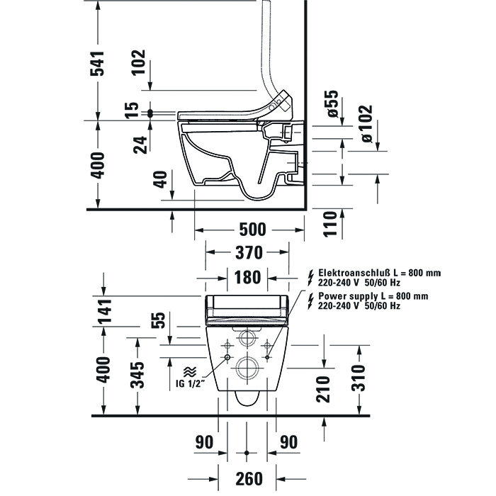 Крышка биде Duravit Sensowash Classic 613000012002300 с функциями декальцинации и удаления запахов ФОТО
