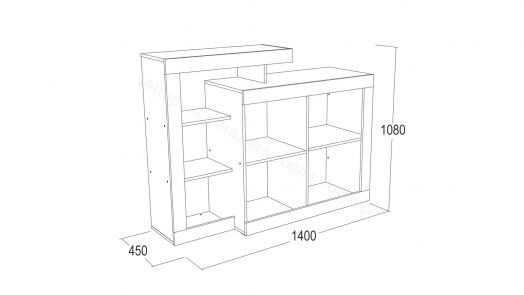 Комод "Ольга 19" Дуб крафт белый/Дуб крафт серый