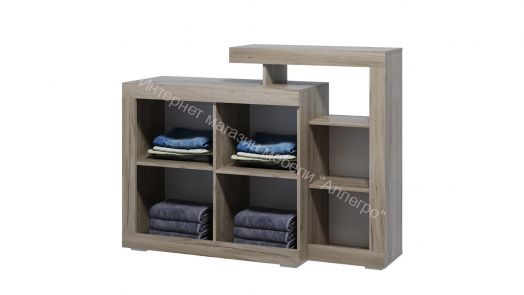 Комод "Ольга 19" Дуб крафт белый/Дуб крафт серый