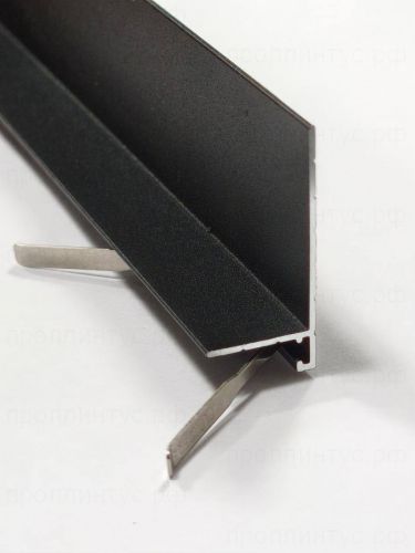 Микроплинтус L - образный П-30/16 чёрный муар