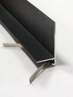 Микроплинтус L - образный П-30/16 чёрный муар
