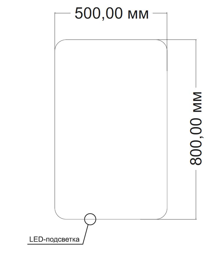 Зеркало прямоугольное Vincea VLM-3BE5008 50х80 см ФОТО