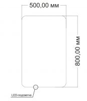 Зеркало прямоугольное Vincea VLM-3BE5008 50х80 см схема 2