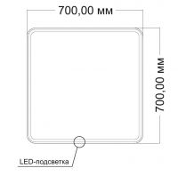 Зеркало квадратное Vincea VLM-3VC7007 70х70 см схема 2