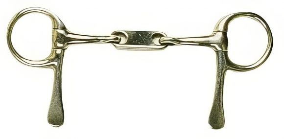 Трензель "Dr. Bristol" с усами. Вертикальная конфета. Грызло 13мм, Кольца 60мм.