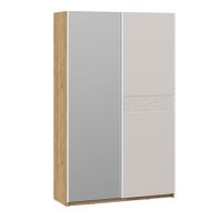 Шкаф-купе с 1 глухой и 1 зеркальной дверями «Оскар Скания» Ручка белая 1400