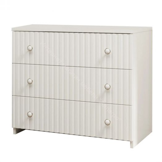 Комод - 5 (Фант) Белый/Белая берёза