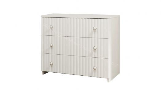 Комод - 5 (Фант) Белый/Белая берёза