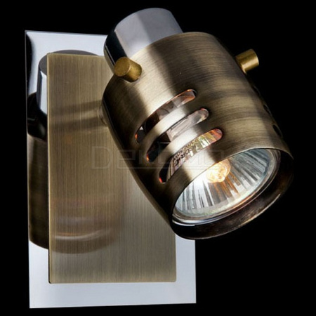 Спот Leonardo 23463/1 хром/античная бронза