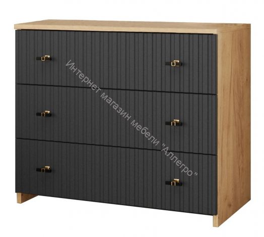Комод - 5 (Фант) Дуб золотистый/Графит