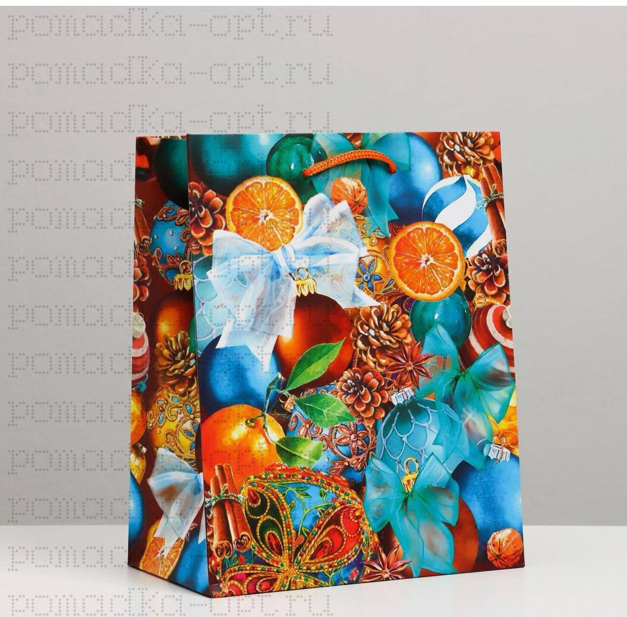 Пакет подарочный "Апельсины", 18 х 22,3 х 10 см