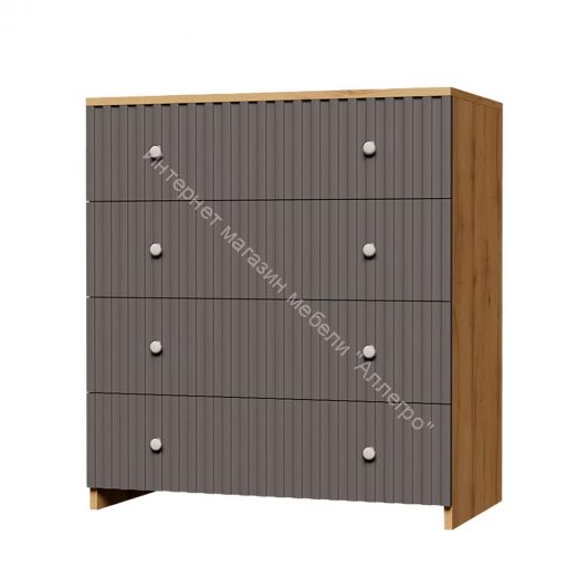 Комод - 4 (Фант) Дуб золотистый/Графит