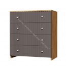 Комод - 4 (Фант) Дуб золотистый/Графит