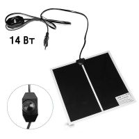 Термоковрик для рептилий 14 Ватт 28 x 28 см (УЦЕНКА) для подогрева террариумов, рассады, сушки обуви, овощей