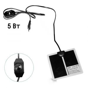 Коврик греющий 5 Ватт 14 x 15 см (УЦЕНКА) для подогрева террариумов, рассады, сушки обуви, овощей