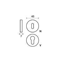 Накладка Frascio KEY/45 под межкомнатные ключ схема
