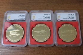 КНДР Набор 3 монеты 10 вон "Вонсанский создушный фестиваль" 2016 год Proof