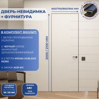 Дверь-невидимка с фурнитурой 2000/2100 короб черный