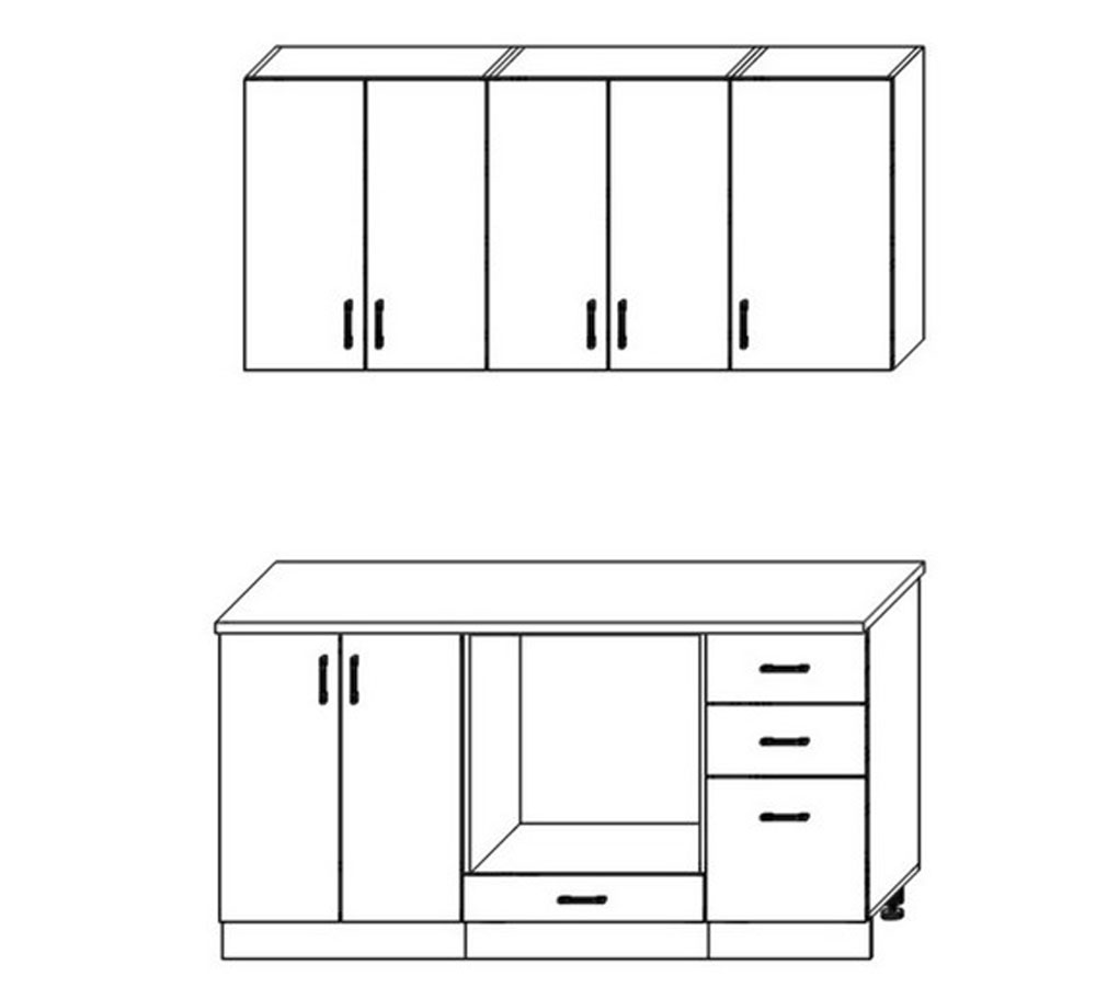 Кухня ЛДСП 1,6м