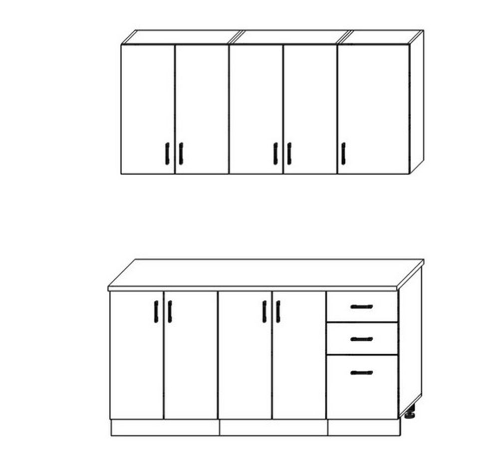 Кухня ЛДСП 1,6м