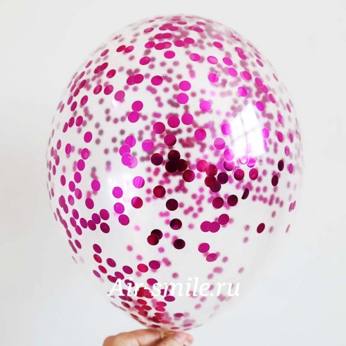 Конфетти малиновый