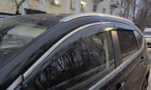 Ветровики 4х окон, Wind, с нерж. молдингом для CR-V 4