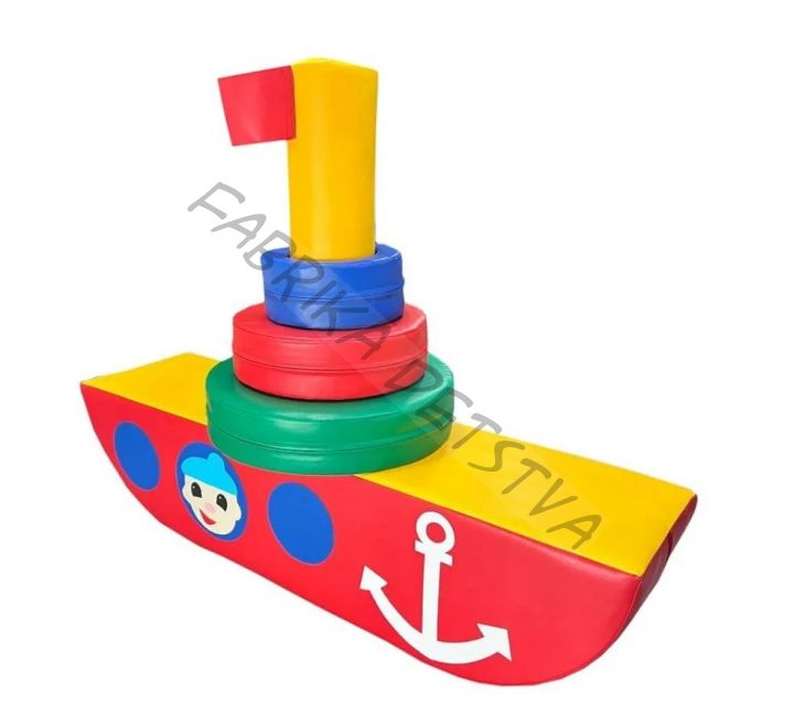 Детский игровой конструктор «Пароходик-пирамидка»
