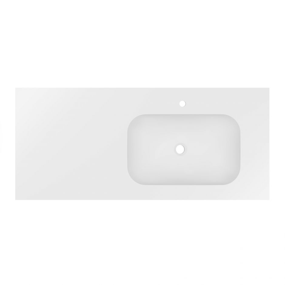 Раковина Vincea Elise VCB-4EL120MW-R мебельная накладная правая из Corian 120х53 см ФОТО